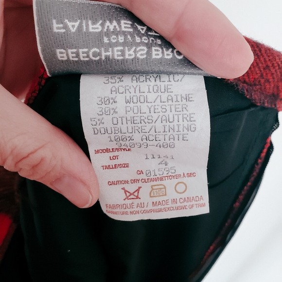 Vintage plaid wool blend skirt - Picture 4 of 5